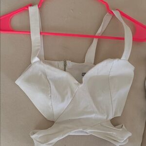 Anthropologie style Ivory Bustier Top